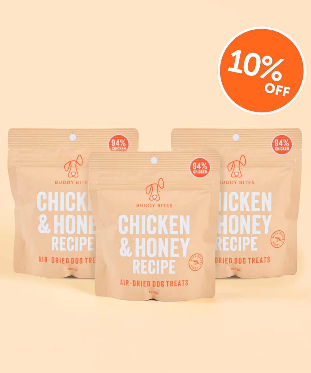 3 Pack Chicken & Manuka Honey Air Dried Dog Treats