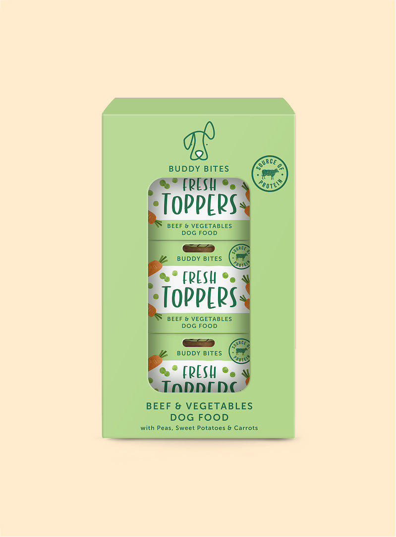 Fresh Dog Food Toppers (Beef & Vegetables)