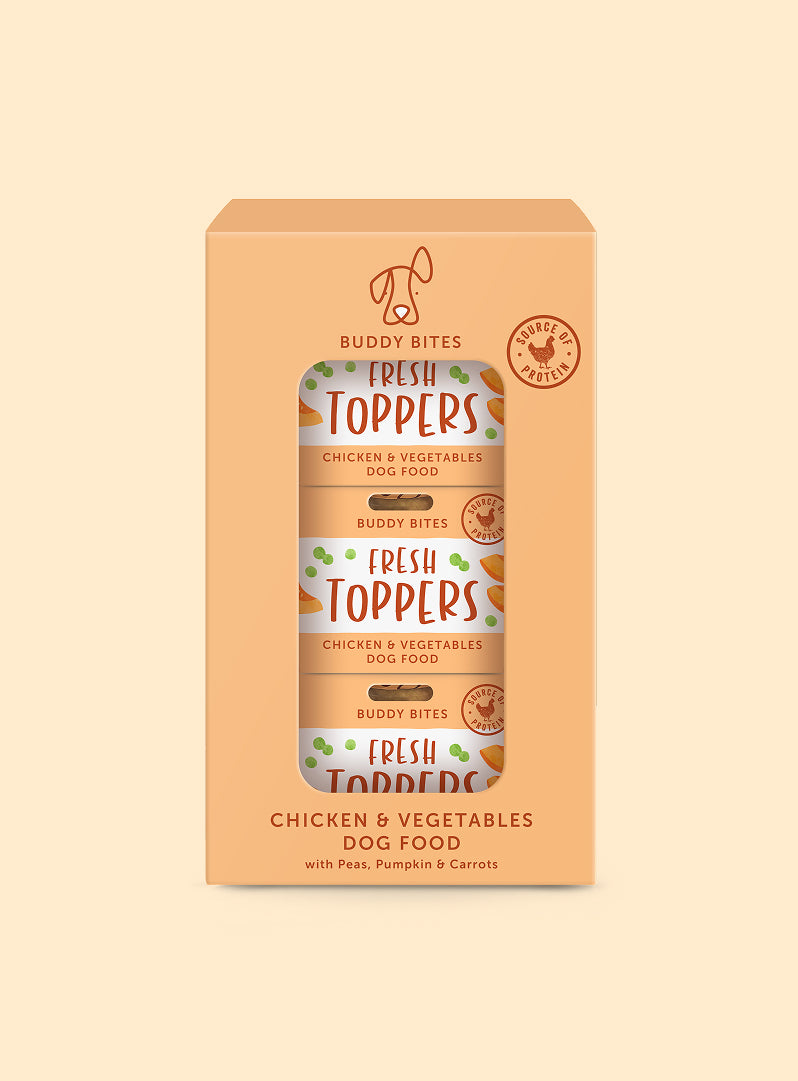 Fresh Dog Food Toppers (Chicken & Vegetables)