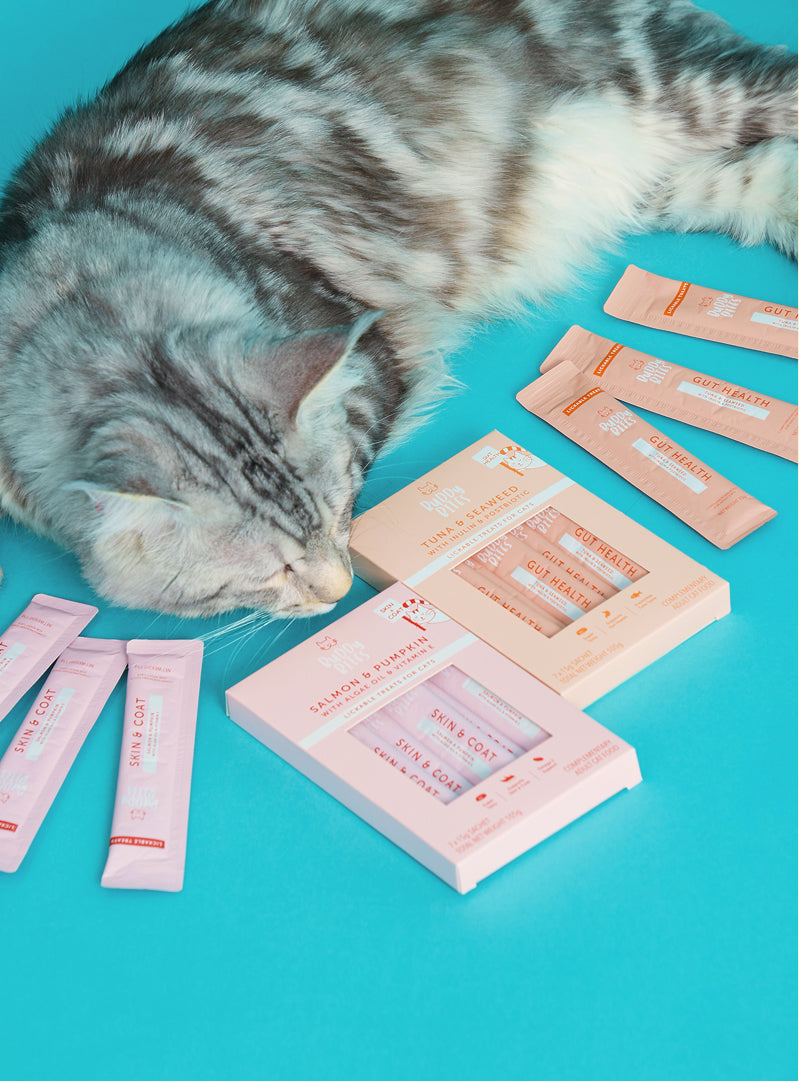 Cat Lickable Treats - Gut Health - Tuna with Seaweed Box 15gx7