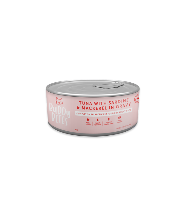 Cat Can - Tuna with Sardine and Mackerel in Gravy 85g