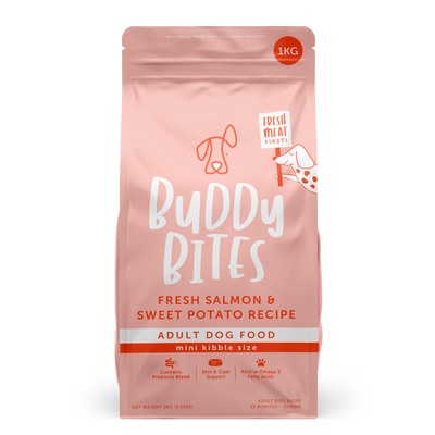Buddy Bites Adult Mini Salmon Dry Food