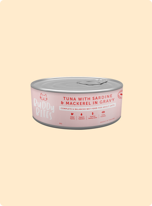 Cat Can - Tuna with Sardine and Mackerel in Gravy 85g