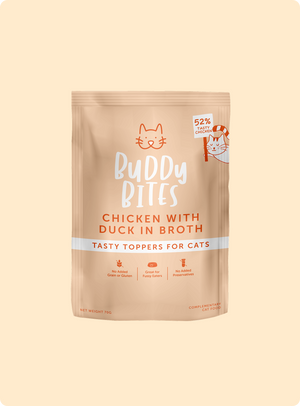Cat Food Topper (Pouch) - Chicken with Duck in Broth 70g